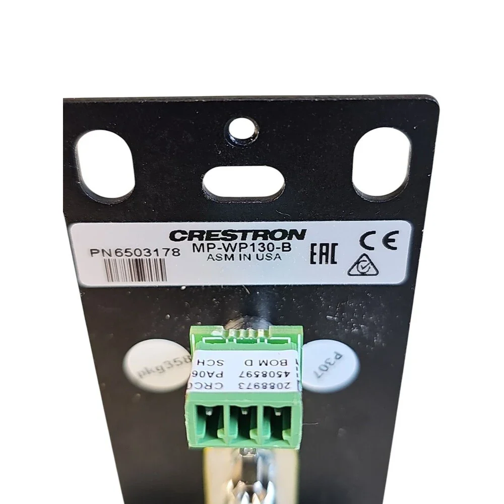 Crestron MP-WP130-B Media Wall Plate VGA Mini-TRS Stereo Audio Black 6503178